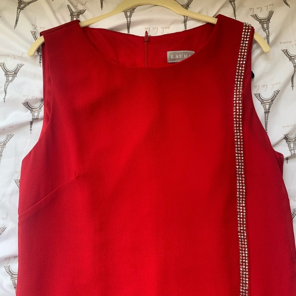 Sleeveless Dress with Embellished Wrap Hem Detail - Picture 2 of 10